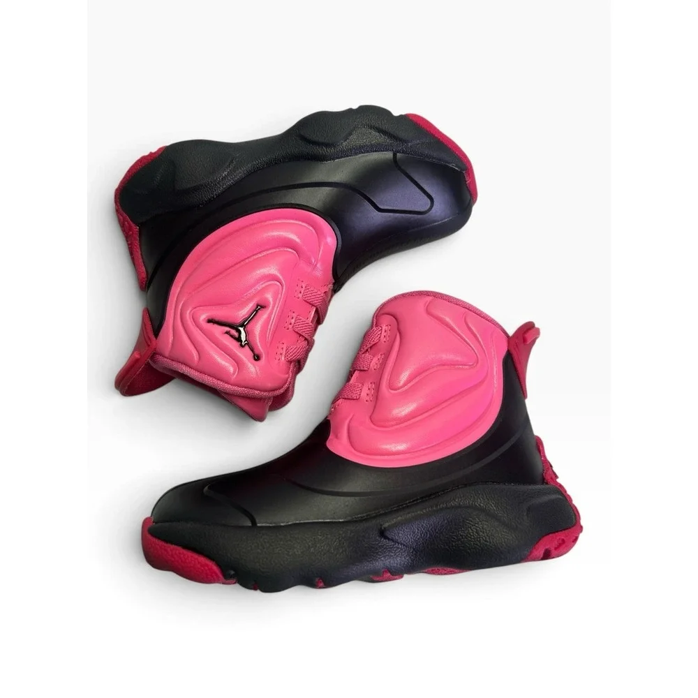 Nike Air Jordan Drip 23 Pinksicle Black Pink Kids Toddler Rain Boots Size 6C